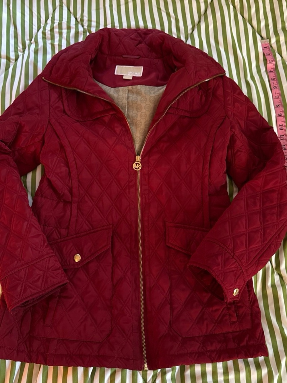 MICHAEL Michael Kors Quilted Red Coat - Picture 2 of 7